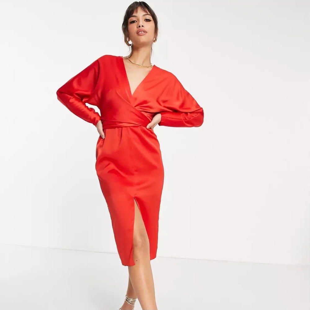 ASOS Red Midi dress